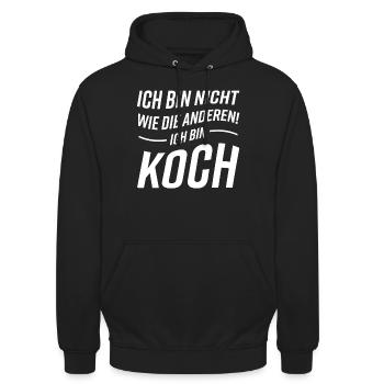 Koch Kochen Humor Spruch - Unisex Hoodie - Schwarz - Vorne - Alina (178cm) & Michal (187cm)