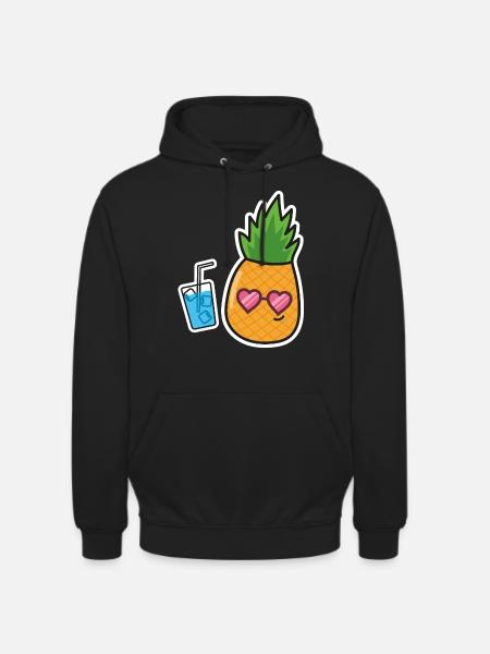 Ananas Urlaub Sommerzeit - Unisex Hoodie - Schwarz