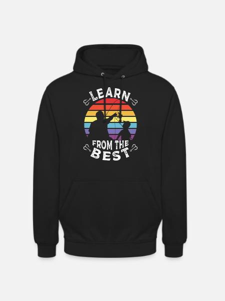 Papa Pêche - Sweat-shirt à capuche unisexe - noir