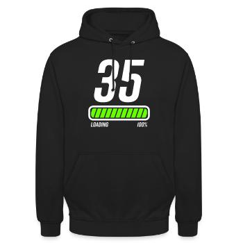 35th anniversary - Unisex Hoodie - black - Front - Alina (178cm) & Michal (187cm)