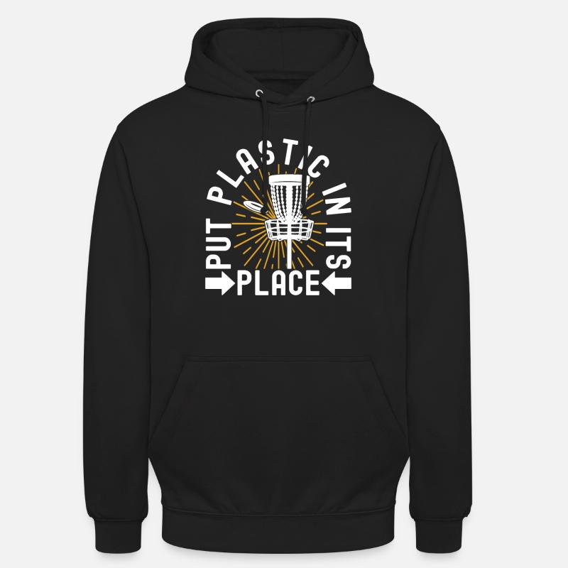 Disc Golf Disc Golfeur - Sweat-shirt à capuche unisexe - noir