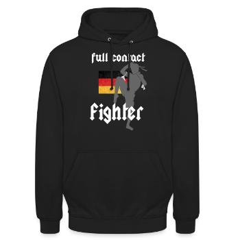 German Fighter - Unisex Hoodie - Schwarz - Vorne - Alina (178cm) & Michal (187cm)
