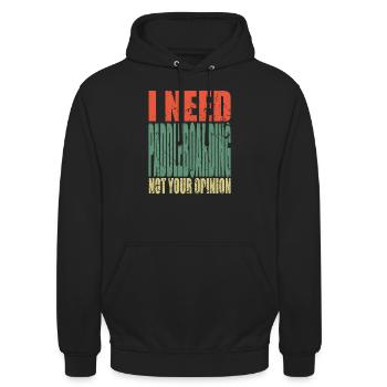 Paddleboard en disant drôle - Sweat-shirt à capuche unisexe - noir - Devant - Alina (178cm) & Michal (187cm)