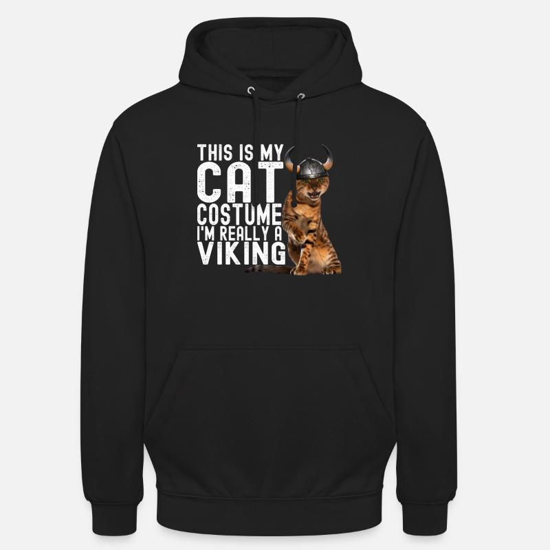 Wikinger Katze - Unisex Hoodie - Schwarz