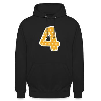 Quatre - Sweat-shirt à capuche unisexe - noir - Devant - Alina (178cm) & Michal (187cm)