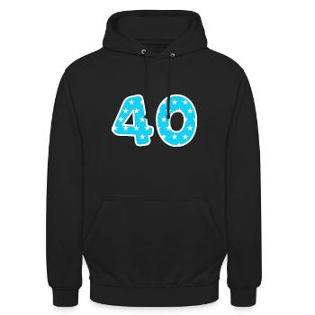 40 - Sweat-shirt à capuche unisexe - noir - Devant - Alina (178cm) & Michal (187cm)