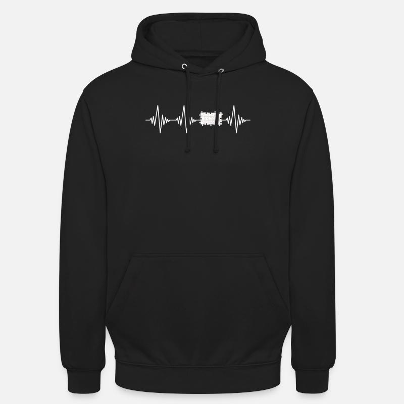 Pulsation puzzel - Sweat-shirt à capuche unisexe - noir