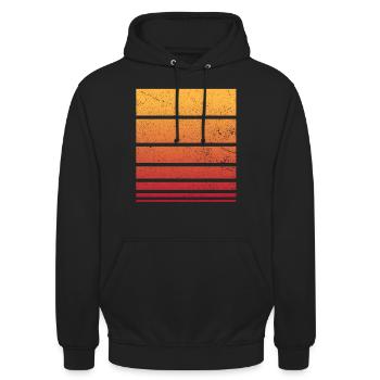 Retro Muster Vintage Dekoration - Unisex Hoodie - Schwarz - Vorne - Alina (178cm) & Michal (187cm)