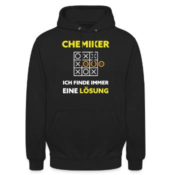 Chemiker Chemie Lustiger Spruch - Unisex Hoodie - Schwarz - Vorne - Alina (178cm) & Michal (187cm)