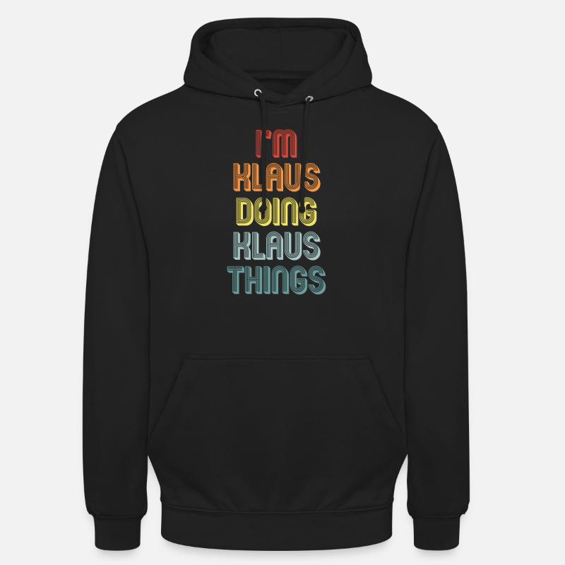 KLAUS - Sweat-shirt à capuche unisexe - noir