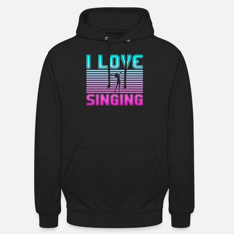 J’adore chanter - Sweat-shirt à capuche unisexe - noir