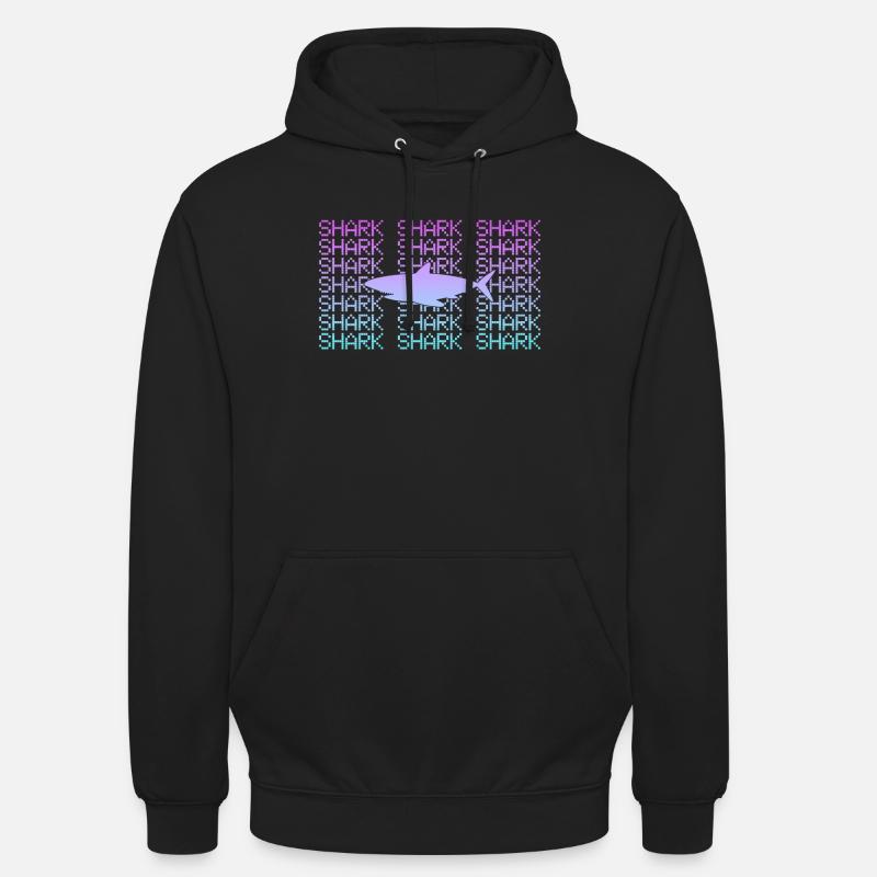 Requin - Sweat-shirt à capuche unisexe - noir