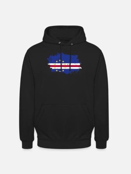 Cape Verde Flag Grunge Cape Verde Flag - Unisex Hoodie - black