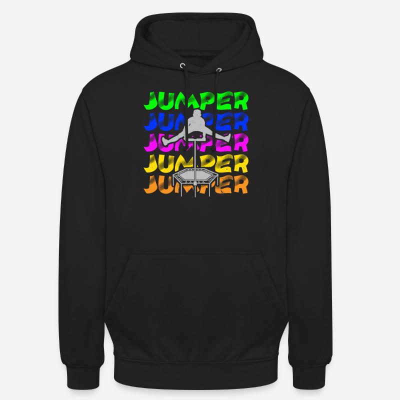 Trampolinspringen Trampolin Trampolin Trampolinspr - Unisex Hoodie - Schwarz
