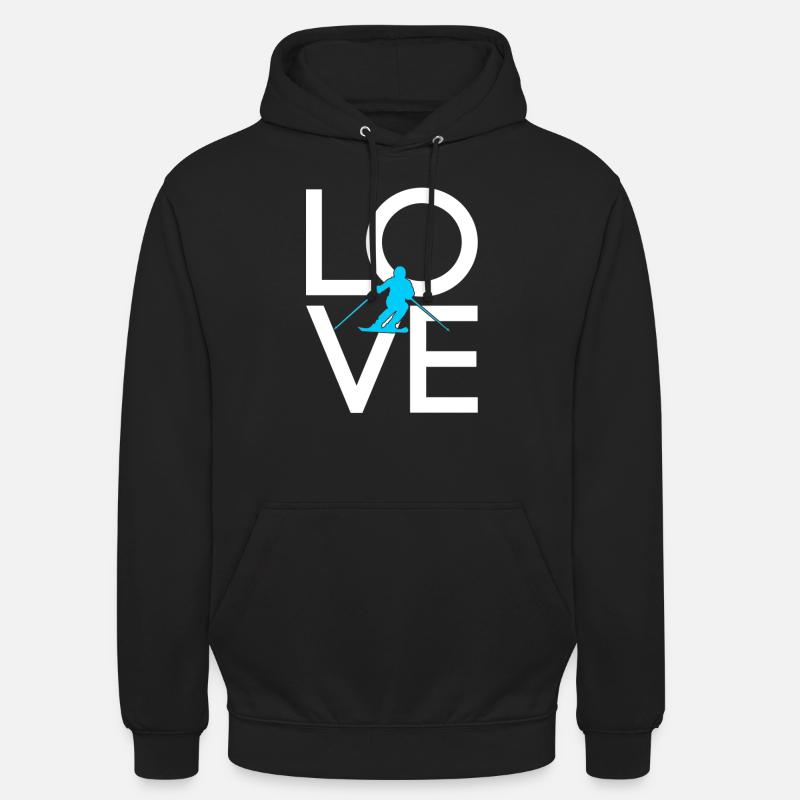 Ski - Sweat-shirt à capuche unisexe - noir