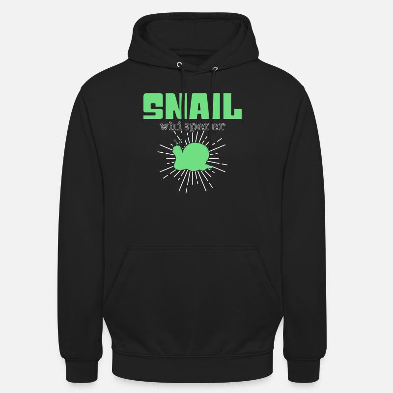 Chuchoteur d’escargot - Sweat-shirt à capuche unisexe - noir