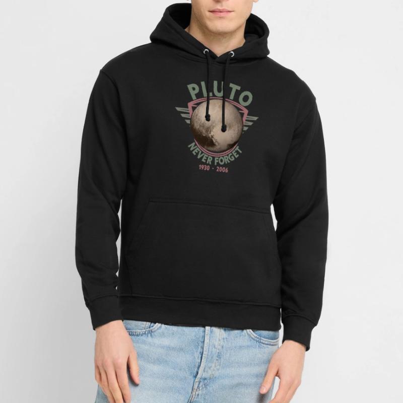 Never Forget Pluto Design Retro Style Funny Space Unisex Hoodie