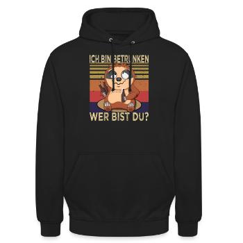 Biertrinker - Männerabend - Saufen - Unisex Hoodie - Schwarz - Vorne - Alina (178cm) & Michal (187cm)