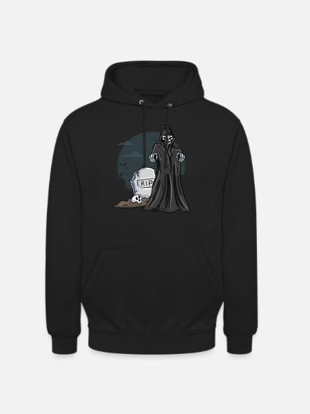 Skeleton Cemetery Gravestone - Unisex Hoodie - black