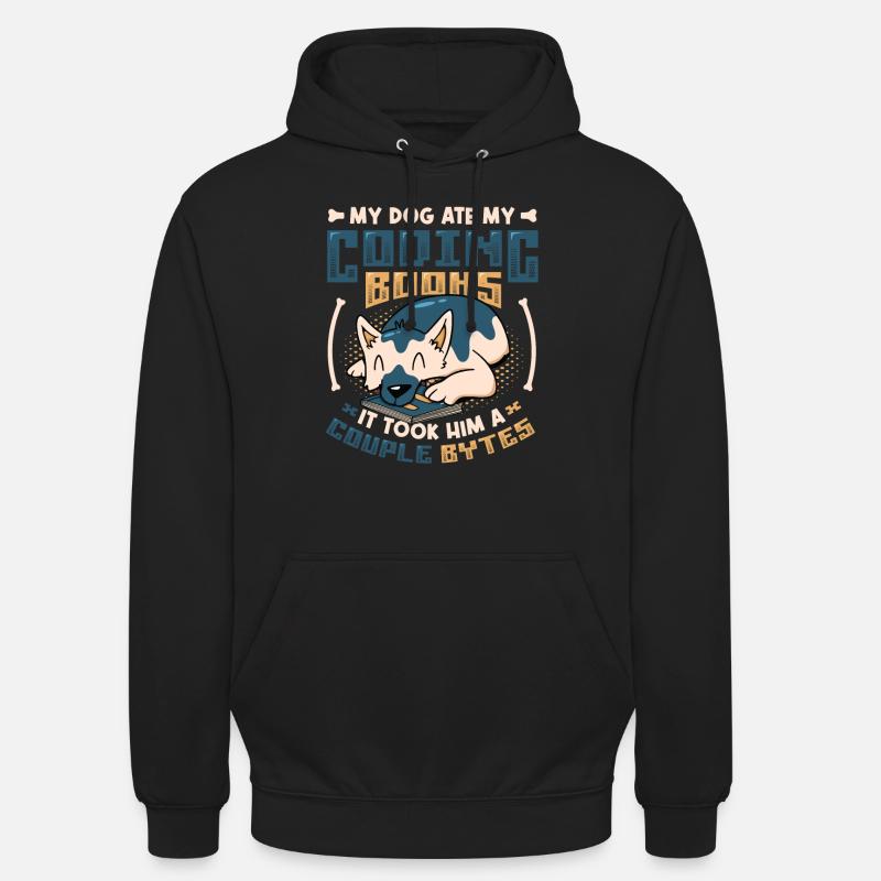 Hund Bytes Code Computer Scherz Programmierung Unisex Hoodie