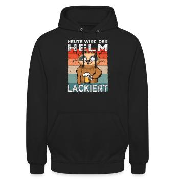 Biertrinker Spruch - Männerabend - Saufen - Unisex Hoodie - Schwarz - Vorne - Alina (178cm) & Michal (187cm)