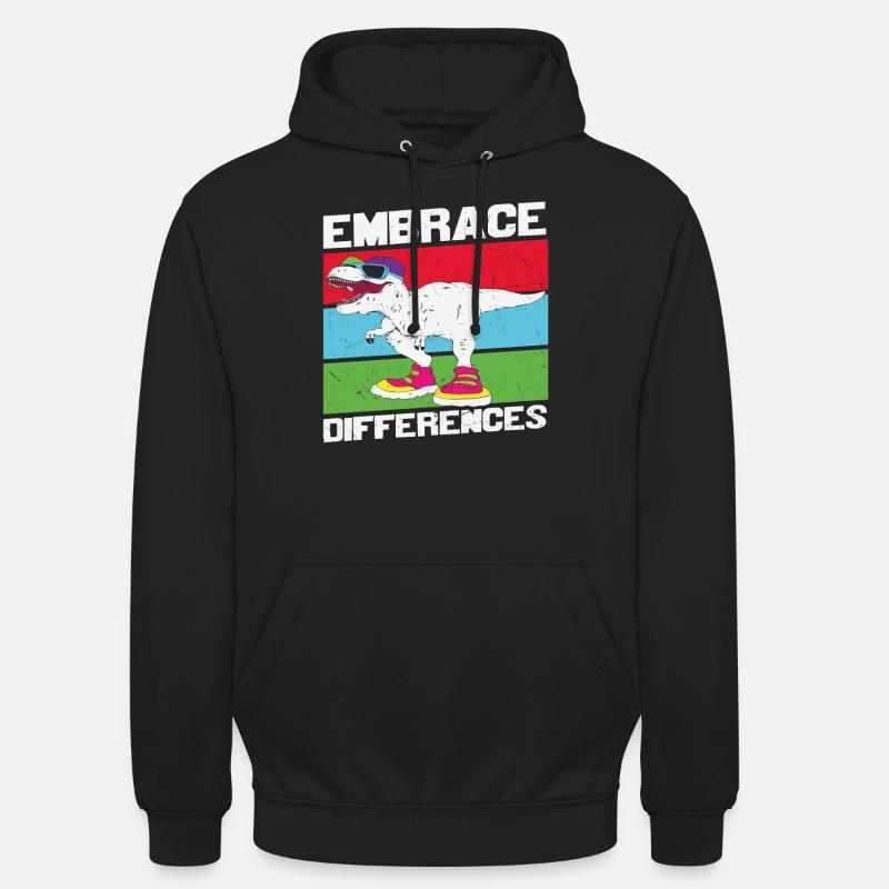 Embrace The Difference Different Quotes - Unisex Hoodie - black