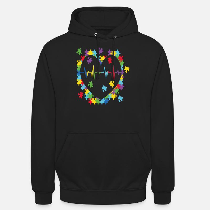 Autisme Rétro - Sweat-shirt à capuche unisexe - noir