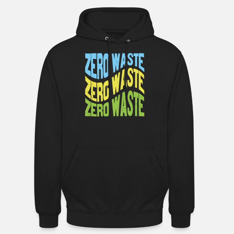 Citations motivationnelles zéro déchet - Sweat-shirt à capuche unisexe - noir