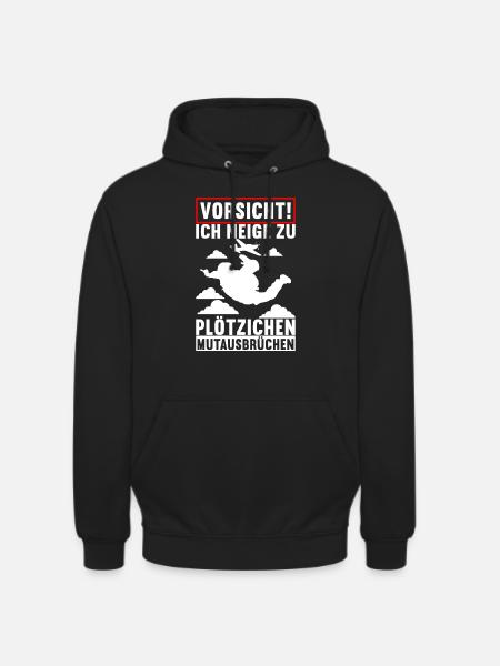 Fallschirmspringer Fallschirmsprung - Unisex Hoodie - Schwarz