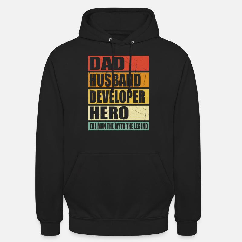 Vater Ehemann Softwareentwickler Held - Unisex Hoodie - Schwarz
