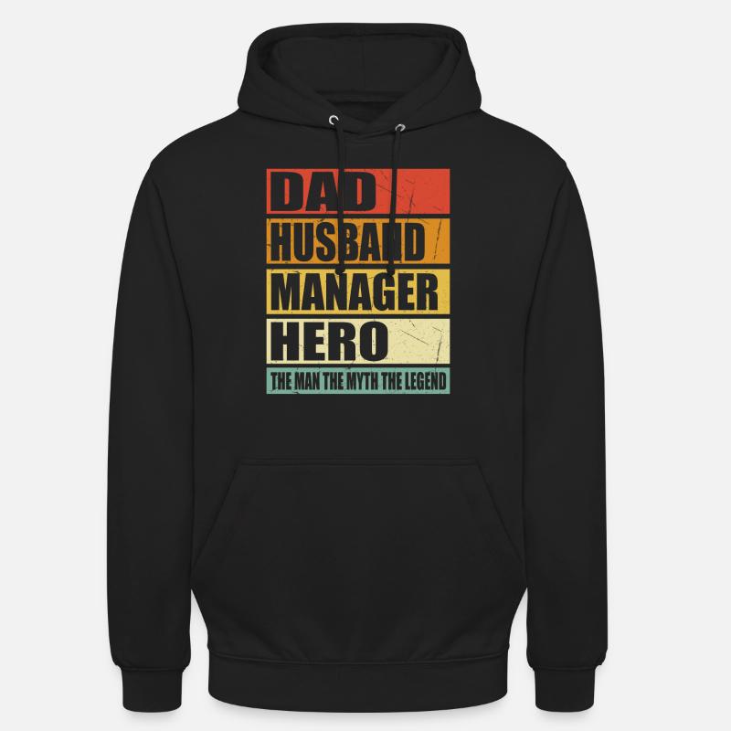 Vater Ehemann Manager Held - Unisex Hoodie - Schwarz