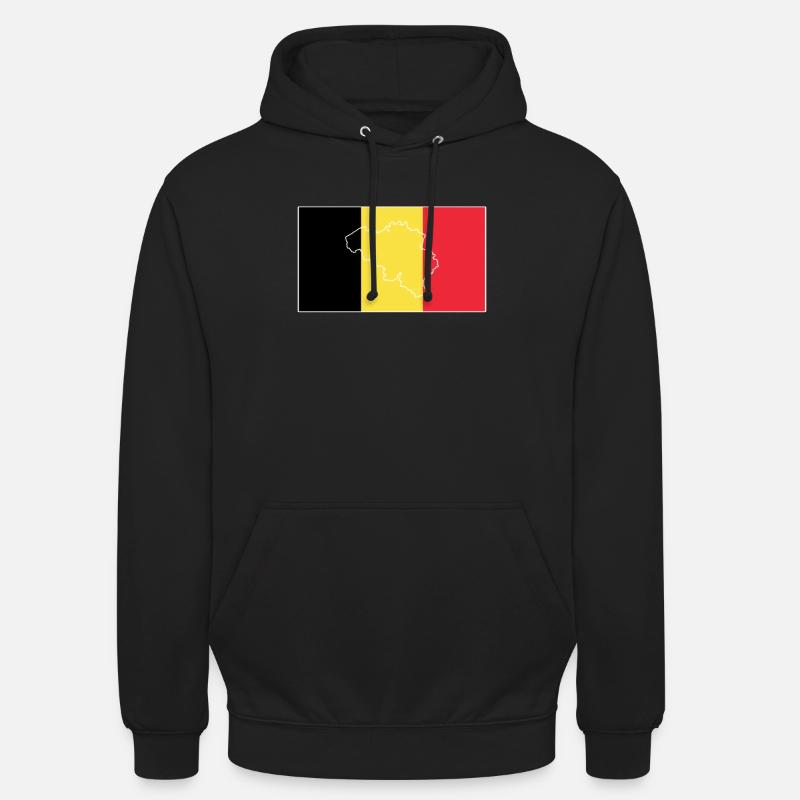 Drapeau de la Belgique - Sweat-shirt à capuche unisexe - noir