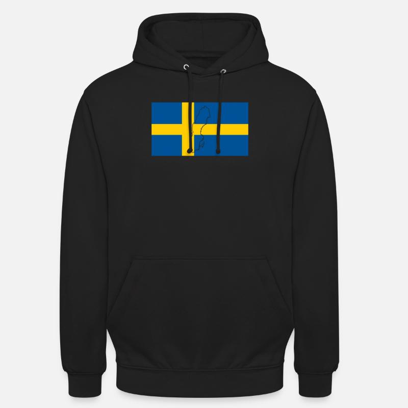Drapeau de la Suède - Sweat-shirt à capuche unisexe - noir