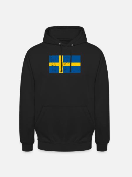 Drapeau de la Suède - Sweat-shirt à capuche unisexe - noir