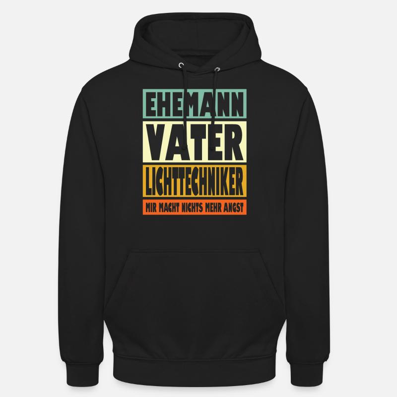 Lichttechniker Vater Ehemann Held - Unisex Hoodie - Schwarz