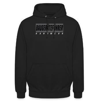 Baugeräteführer T-Shirt - Unisex Hoodie - Schwarz - Vorne - Alina (178cm) & Michal (187cm)