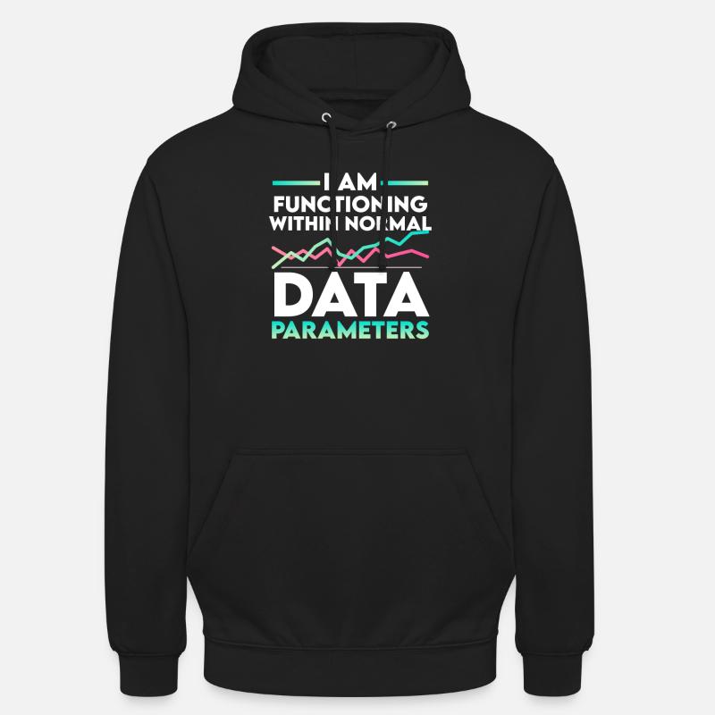 Parameter US Flagge Computer Datenwissenschaftler - Unisex Hoodie - Schwarz
