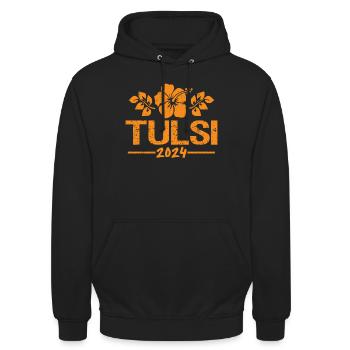 Tulsi Gabbard 2024 - Unisex Hoodie - Schwarz - Vorne - Alina (178cm) & Michal (187cm)
