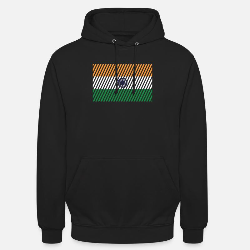 Drapeau de l’Inde - Sweat-shirt à capuche unisexe - noir