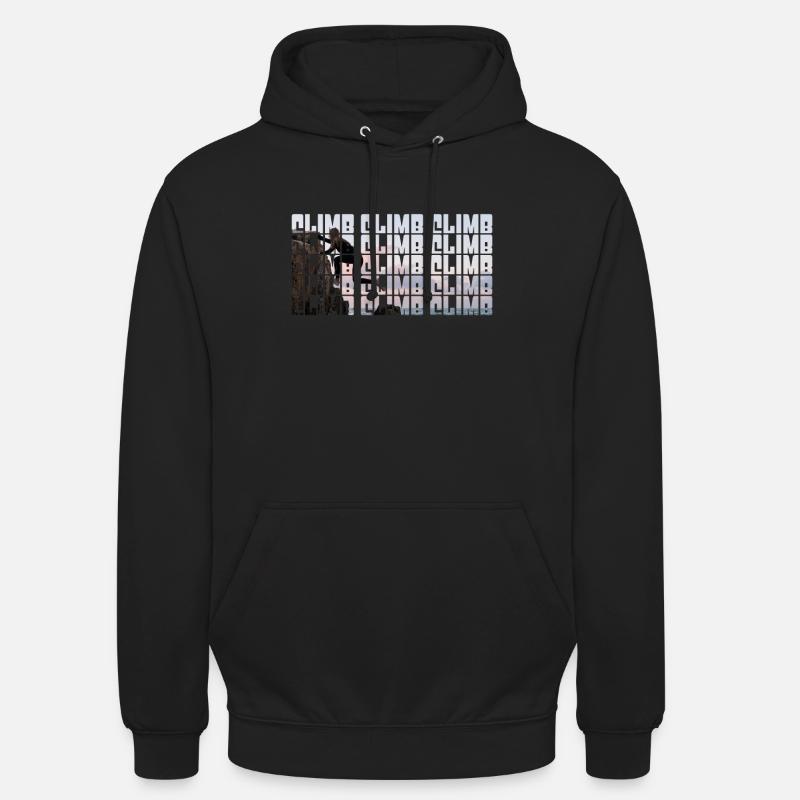 grimper - Sweat-shirt à capuche unisexe - noir