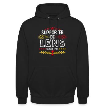 Je Suis Un Supporter De Lens Parfait - Sweat-shirt à capuche unisexe - noir - Devant - Alina (178cm) & Michal (187cm)