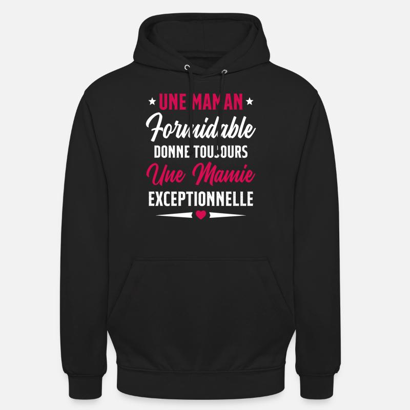 Grand-Mère - Une Mamie Exceptionnelle - Sweat-shirt à capuche unisexe - noir