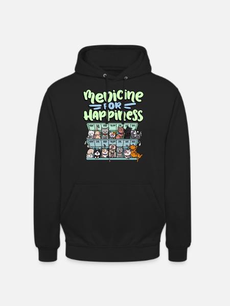 My Happy Medicine Every Day Pill - Unisex Hoodie - black