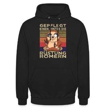 Biertrinker Spruch - Saufen - Männerabend - Unisex Hoodie - Schwarz - Vorne - Alina (178cm) & Michal (187cm)