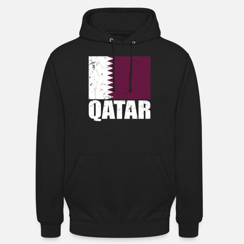 Drapeau du Qatar - Sweat-shirt à capuche unisexe - noir