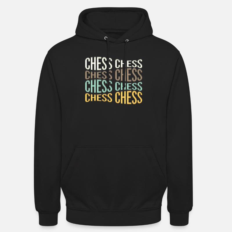 Échecs - Sweat-shirt à capuche unisexe - noir