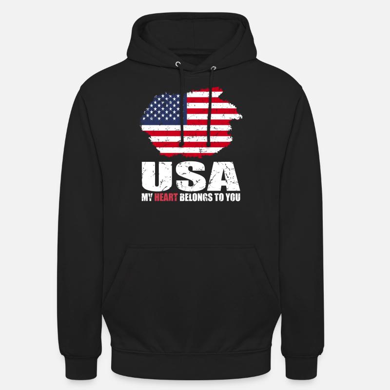 Drapeau de cerf - Sweat-shirt à capuche unisexe - noir