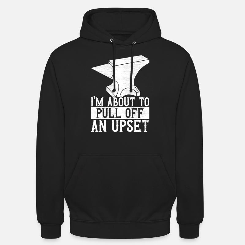 Enclume de forge forgeuse - Sweat-shirt à capuche unisexe - noir