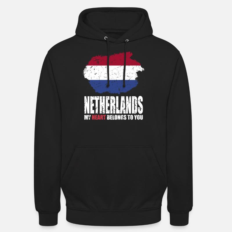 Drapeau des Pays-Bas - Sweat-shirt à capuche unisexe - noir