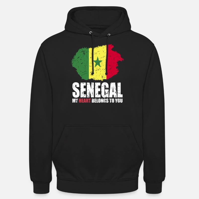 Drapeau du Sénégal - Sweat-shirt à capuche unisexe - noir